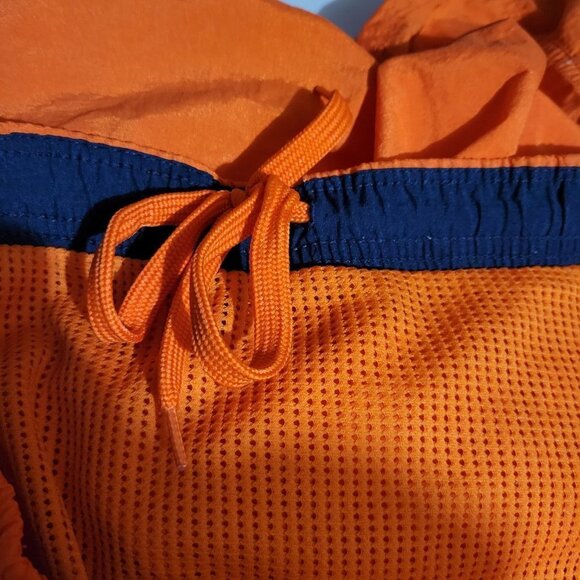 Speedo Men's XL Mesh Lined Pockets Elastic Tie Waist Orange Swim Trunks Shorts - Picture 6 of 10